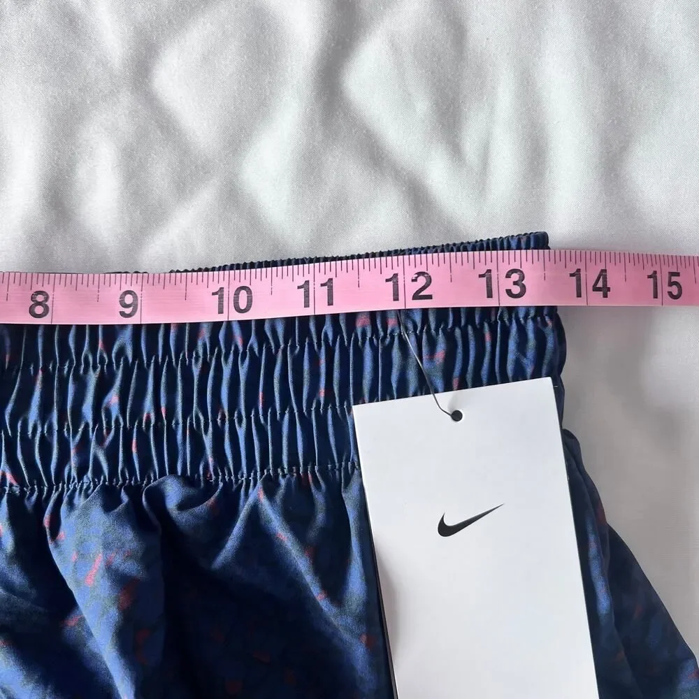 Nike Dri-FIT Running Shorts Women’s Small Blue Abstract Gym Athletic Lined NWT